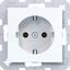 SCHUKO wall socket, plug-in type, A.x/C.x, light white glossy thumbnail 1