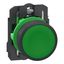 Plastic PB green flush 1 NO Push-in thumbnail 1