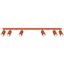 REFLECTORS ON A LONGITUDINAL CEILING STRIP IN RED COLOUR 6XGU10 CARBON thumbnail 3
