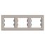 Asfora-horizontal 3-gang frame-bronze thumbnail 1