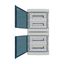 Surface Mounted Board, IP65, IK08, 4-rows 72 modules with screw termin thumbnail 4