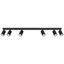 MOVABLE SPOTLIGHTS ON A BLACK CEILING STRIP ABOVE THE DINING ROOM TABLE, CARBON SERIES 6XGU10 thumbnail 1