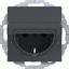 SCHUKO wall socket, enlarged, text-to-wall, variable 45°, A.x/C.x anthracite thumbnail 1