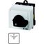 T0-1-8214/IVS Changeoverswitches, T0, 20 A, service distribution board mounting, 1 contact unit(s), Contacts: 2, 45 °, momentary, With 0 (Off) position, with spring thumbnail 6