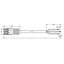 pre-assembled connecting cable;Socket/open-ended;3-pole;gray thumbnail 4