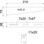 MWA 12 31S A2 Wall and support bracket with fastening bolt M10x20 B310mm thumbnail 2