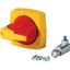 K1DR/P Rotary handle, 6mm, door installation, red/yellow, padlock thumbnail 3
