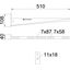 AW 15 51 FT 2L Wall and support bracket with 2 fastening holes B510mm thumbnail 2