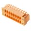 PCB plug-in connector, male header, Flange, THT solder connection, 3.81 mm, Number of poles: 30, 90°, Solder pin length (l): 3.2 mm, tinned, orange, Box thumbnail 1