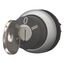 M22-WRS3-MS2 Key-operated actuator, maintained, 3 positions, MS2, Key withdrawable: I, 0, II, Bezel: titanium thumbnail 2