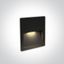 BLACK WALL RECESSED 3W CCTV IP65 DARK LIGHT 230V thumbnail 1