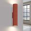 VERTICAL WALL LAMP ILLUMINATING UP AND DOWN FROM THE CARBON SERIES RED OCHRE FOR LIVING ROOM 2XGU10 thumbnail 8