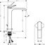 Vivenis 250 basin mixer, raised, with pop-up, matte black thumbnail 2