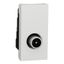 TV socket, New Unica, mechanism, 1 module, male IEC 9.52 mm, IP20, white thumbnail 2