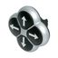 M22-DI4-S-X7 Position pushbutton, RMQ-Titan, Actuators non-flush, momentary, 4-fold, opposing pushbuttons mechanically interlocked, Bezel: titanium, arrow up thumbnail 6