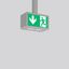 RECHTECK, 3,5 W, silver, on/off Pendant luminaires, L 250 B 125 H 140, thumbnail 1