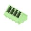 PCB plug-in connector, male header, closed side, THT solder connection, 3.81 mm, Number of poles: 4, 135°, Solder pin length (l): 3.2 mm, tinned, Pale green, Box thumbnail 4