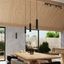 HANGING LAMP THREE CYLINDRICAL LAMPSHADES WITH ELEGANT CARBON GROOVING ON GU10 thumbnail 6