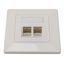 DE-EMBEDDED LINE Data Outlet 2xRJ45 shielded 10GB Class Ea thumbnail 1