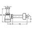 Bidet bottle trap without outlet 11/4"x32, white thumbnail 2