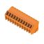 Printed circuit board terminals, 3.50 mm, Number of poles: 11, 135°, Solder pin length (l): 3.2 mm, tinned, orange, Clamping yoke connection, Clamping range, max. : 2.08 mm², Box thumbnail 2