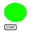 M22-XDL-G-GB1 Button lens, flat green, START thumbnail 1