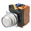 Pushbutton A22NL Ã˜22, bezel brushed metal, PROJECTED, MOMENTARY, CAP C A2221734E thumbnail 3