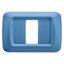 TOP SYSTEM PLATE - IN TECHNOPOLYMER GLOSS FINISHING - 1 GANG - SKY BLUE - SYSTEM thumbnail 3