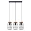 HANGING LAMP GOTTO 3L BLACK/WOOD E27 3X15W IP20 thumbnail 1