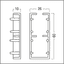 SUP2 TRACK H END PLATE ELECTR CON WH - Cover plate thumbnail 3