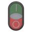 M22S-DDLF-GR-X1/X0 Double actuator pushbutton, RMQ-Titan, Actuators and indicator lights flush, momentary, White lens, green, red, inscribed, Bezel: black thumbnail 7