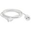 2P+E domestic extension cord with protective clips length 5m - white thumbnail 1