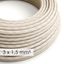 Large section electric cable 3x1,50 round - covered by Natural Neutral Linen RN01 thumbnail 1