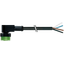 MQ12 female 90° A-cod. with cable PUR 4x0.34 bk 1m thumbnail 2