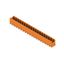 PCB plug-in connector, male header, Dovetails for fixing blocks, THT solder connection, 5.08 mm, Number of poles: 19, 90°, Solder pin length (l): 3.2 mm, tinned, orange, Box thumbnail 2