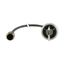 C22-WRS3-MS1-K20-P5 Key-operated actuator, RMQ compact solution, maintained, 2 N/O, Cable (black) with M12A plug, 4 pole, 1 m, 3 positions, MS1, Bezel: titanium thumbnail 8