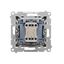 Single socket outlet with earthing for IP44 version with frame seal, without shutters, (module), Simon 24, IP44, 16A, graphite mat, Flap color: Same as a cover thumbnail 2