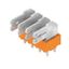 Printed circuit board terminals, 5.00 mm, Number of poles: 4, 90°, Solder pin length (l): 3.5 mm, tinned, orange, Flat-blade connection, Box thumbnail 4