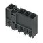 PCB plug-in connector, male header, closed side, Middle flange, THT solder connection, 7.62 mm, Number of poles: 4, 180°, Solder pin length (l): 3.5 mm, tinned, black, Box thumbnail 1
