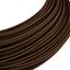 Extra Low Voltage power cable coated in silk effect fabric Brown RM13 thumbnail 1
