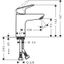 Logis 100 basin mixer without pop-up, chrome thumbnail 2