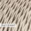 Large section electric cable 3x1,50 twisted - covered by Natural Neutral Linen TN01 thumbnail 2