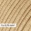 DALI Textile electrical cable 5x0.75 mm² in Natural Jute - Natural fabric wire for designer lighting RN06 thumbnail 2