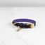 DOG COLLAR / CROSS / X-SMALL / BLACK / PURPLE / BRASS thumbnail 1