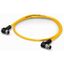 System bus cable M12B socket angled M12B plug angled yellow thumbnail 2