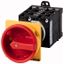 T3-5-8346/V/SVB Main switch, T3, 32 A, rear mounting, 5 contact unit(s), 10-pole, Emergency switching off function, With red rotary handle and yellow locking ring thumbnail 1