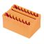 PCB plug-in connector, male header, closed side, THT solder connection, 5.08 mm, Number of poles: 26, 180°, Solder pin length (l): 3.2 mm, tinned, orange, Box thumbnail 1