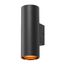 ASTO TUBE, wall-mounted light, cylindrical, GU10, 2x max. 10 W, black thumbnail 2