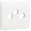 COVER PLATE FOR R-TV-SAT SOCKETS WHITE thumbnail 1