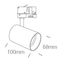 BLACK BRASS REFLECTOR GU10 10W TRACK SPOT DARK LIGHT thumbnail 2